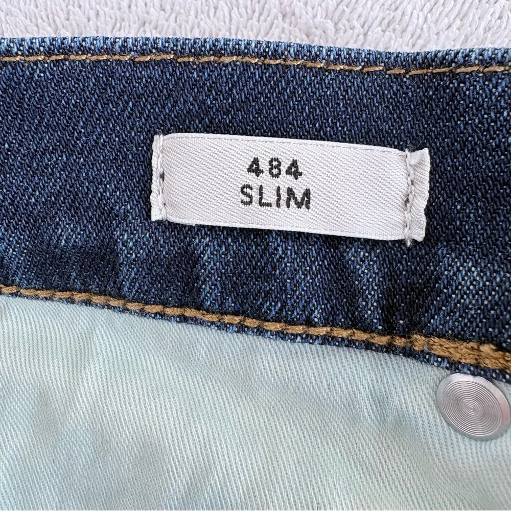 J. Crew 484 Slim Men's Straight Indigo Kurabo Japanese Cotton Jeans Sz 34x33 - Picture 6 of 14